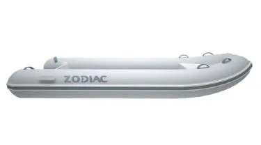 Slide: The Image of 2024 Zodiac Nomad RIB ALU 3.6 PVC inflatable boat, side view. - 5