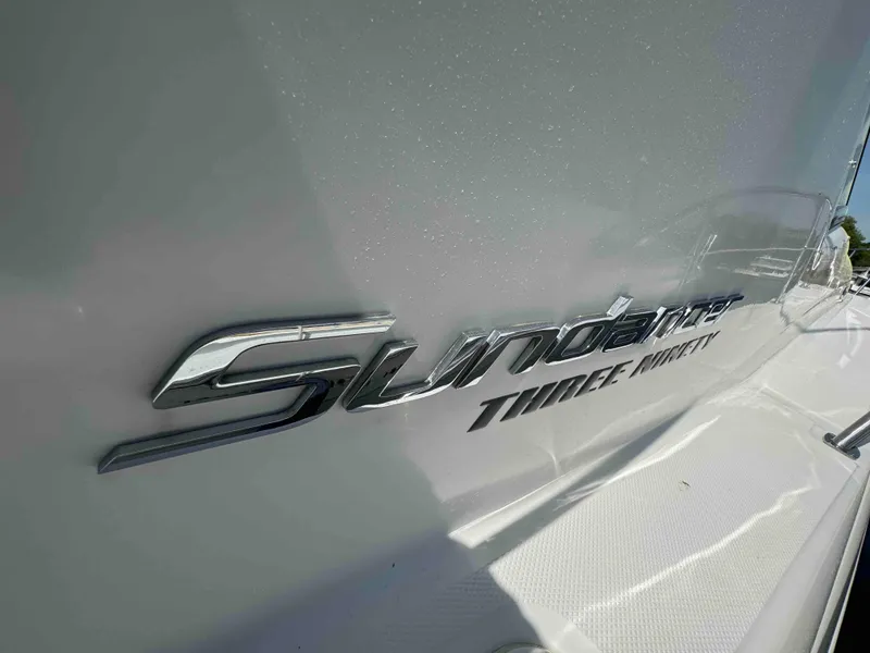 Slide: The Image of Sea Ray 390 Sundancer 2010 model boat nameplate - 16