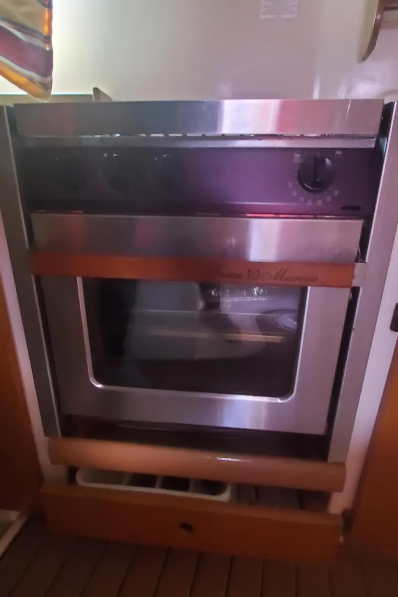 Slide: The Image of Stainless steel oven in the galley of a 1992 Fountaine Pajot Antigua 37. - 35