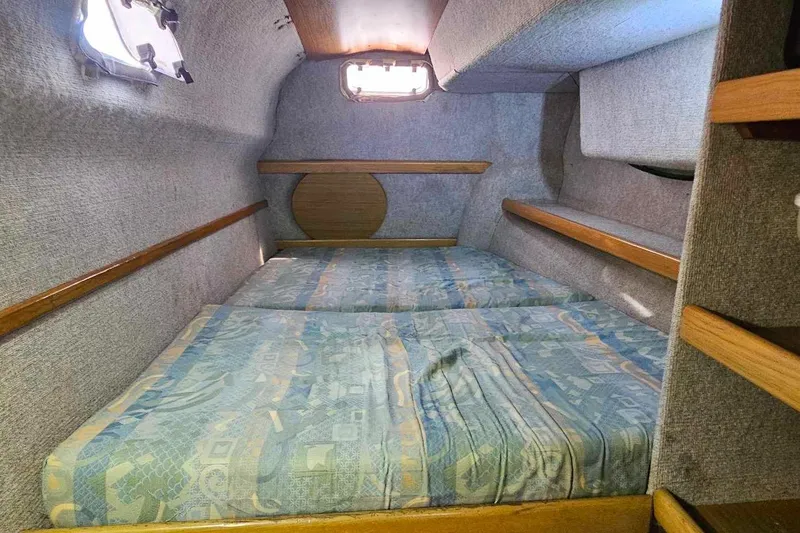 Slide: The Image of Interior cabin of 1992 Fountaine Pajot Antigua 37 catamaran with twin beds. - 39