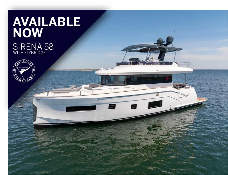 Slide: The Image of 2024 Sirena 58 Flybridge yacht available now on the water. - 1