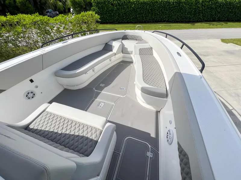 Slide: The Image of 2014 Midnight Express 37 Open boat with spacious seating and modern design. - 15