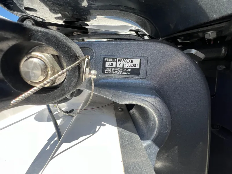 Slide: The Image of Close-up of Yamaha VF200XB engine on 2022 Regal LX2 boat. - 22