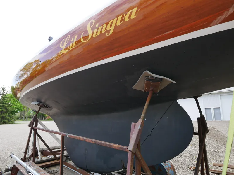 Slide: The Image of Custom 1935 44' 30-Square Meter Sailing Yacht Lia Singva on dry dock. - 14