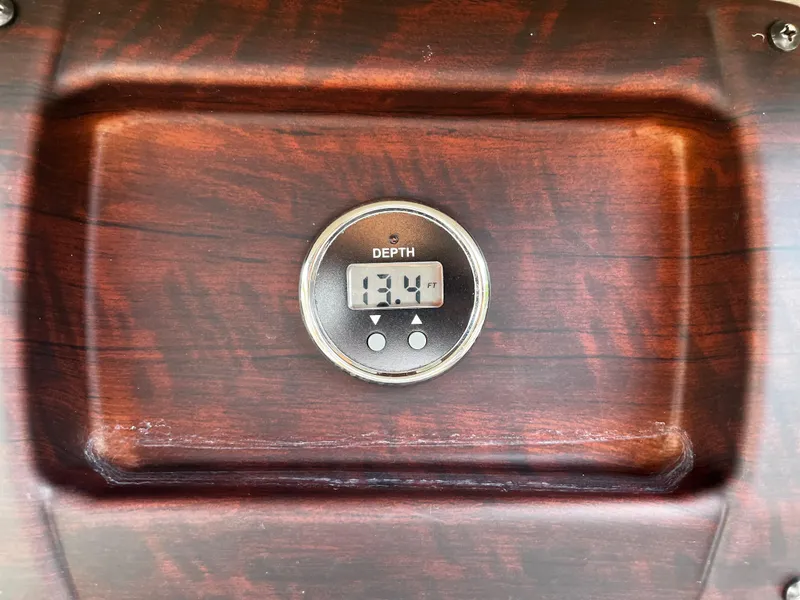 Slide: The Image of Depth gauge on 2022 South Bay 224 RS LE boat dashboard. - 10