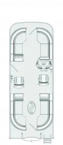 Slide: The Image of 2022 South Bay 224 RS LE pontoon boat floor plan layout. - 19