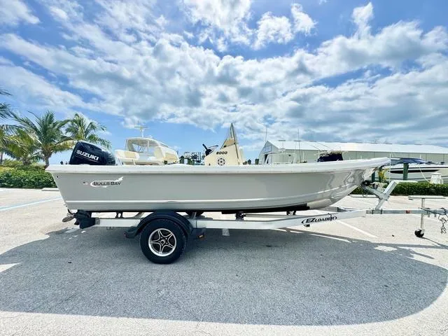 Slide: The Image of 2024 Bulls Bay 2000 boat on trailer under cloudy sky. - 15