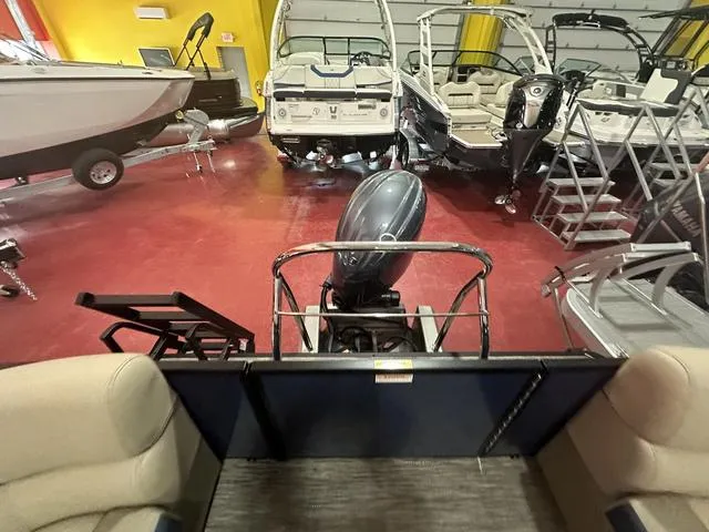 Slide: The Image of 2024 Godfrey Pontoons Sweetwater 2286 SB GTP 27 In. Center Tube Package in showroom. - 12