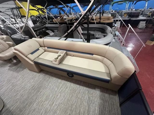 Slide: The Image of 2024 Godfrey Sweetwater 2286 SB GTP pontoon boat interior seating area. - 15
