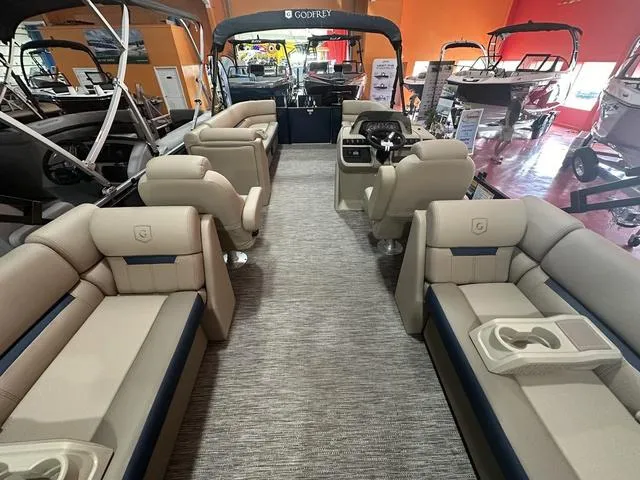 Slide: The Image of 2024 Godfrey Pontoons Sweetwater 2286 SB GTP 27 In. Center Tube Package interior. - 16