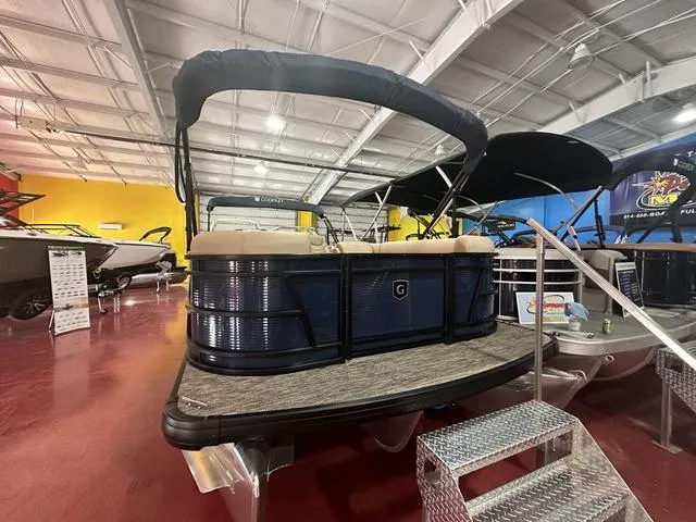 Slide: The Image of 2024 Godfrey Pontoons Sweetwater 2286 SB GTP 27 In. Center Tube Package on display in showroom. - 5