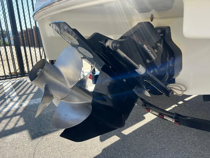 Slide: The Image of Close-up of 2006 Formula 240 Bowrider's MerCruiser propeller and outdrive. - 10
