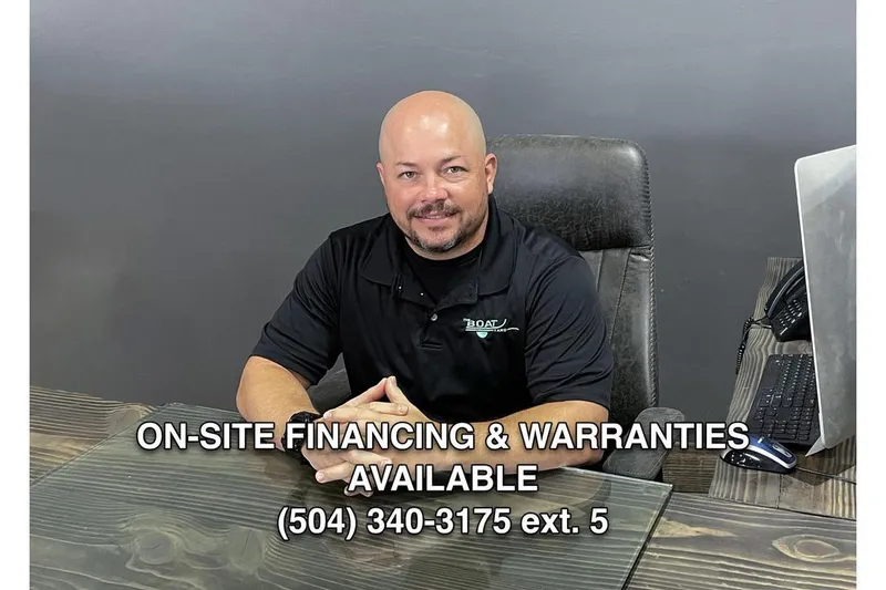 Slide: The Image of On-site financing and warranties available for 2016 Stratos 201 XL Evolution, call (504) 340-3175 ext.  - 3