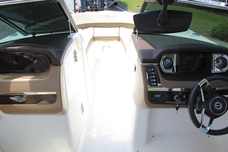Slide: The Image of Interior view of 2016 Chaparral 257 SSX boat cockpit. - 15