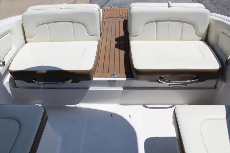 Slide: The Image of Interior of 2016 Chaparral 257 SSX with white seating. - 18