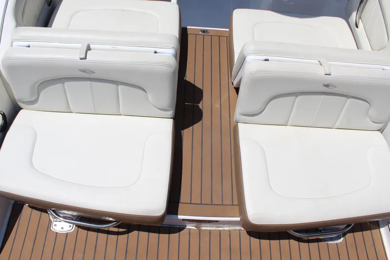 Slide: The Image of Interior of 2016 Chaparral 257 SSX with white seating. - 19