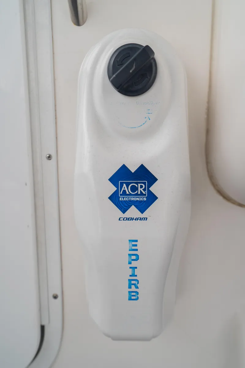 Slide: The Image of ACR Electronics EPIRB on 2002 Century 3200 Walk-Around boat. - 25
