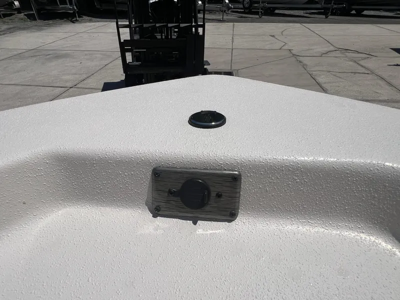 Slide: The Image of Bow of 2024 Carolina Skiff EV198 boat with deck fittings. - 19