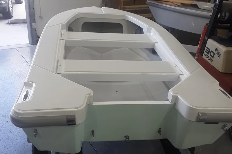 Slide: The Image of Awlgrip Aquamist hull/ white Seadeck - 1