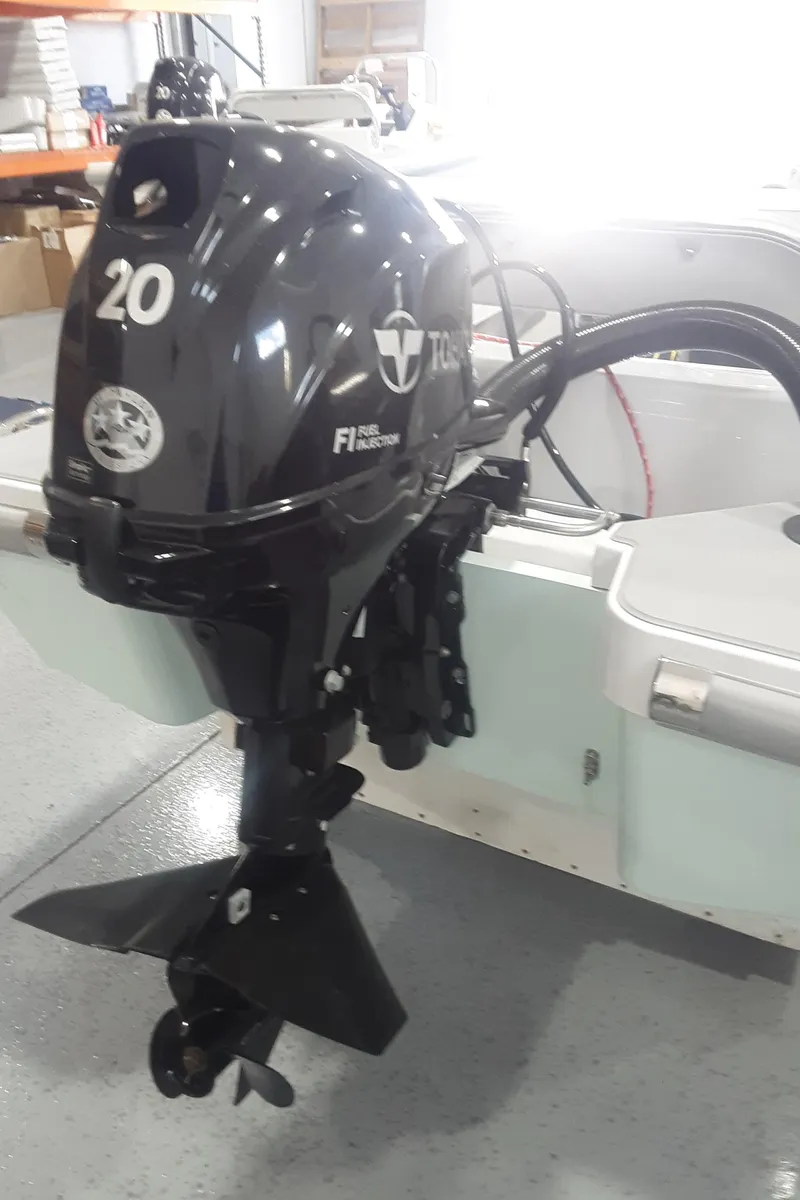 Slide: The Image of 2024 Ultra Lite Tenders Rigged 300 boat with 20 HP outboard motor - 5