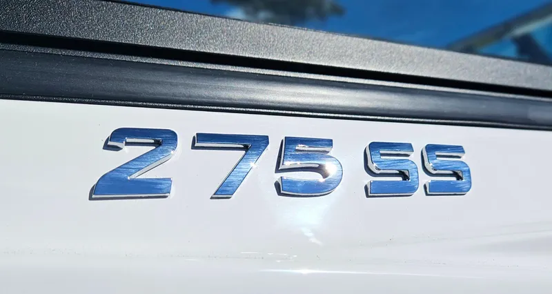 Slide: The Image of 2025 Monterey 275SS boat model emblem in chrome - 5