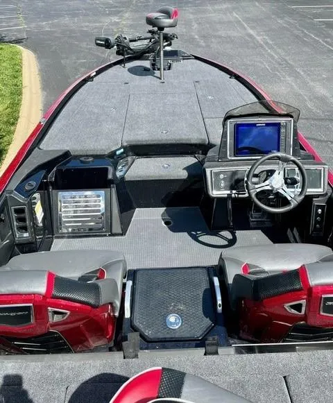 Slide: The Image of 2024 Ranger Z521R Ranger Cup Equipped boat interior with advanced navigation system. - 3