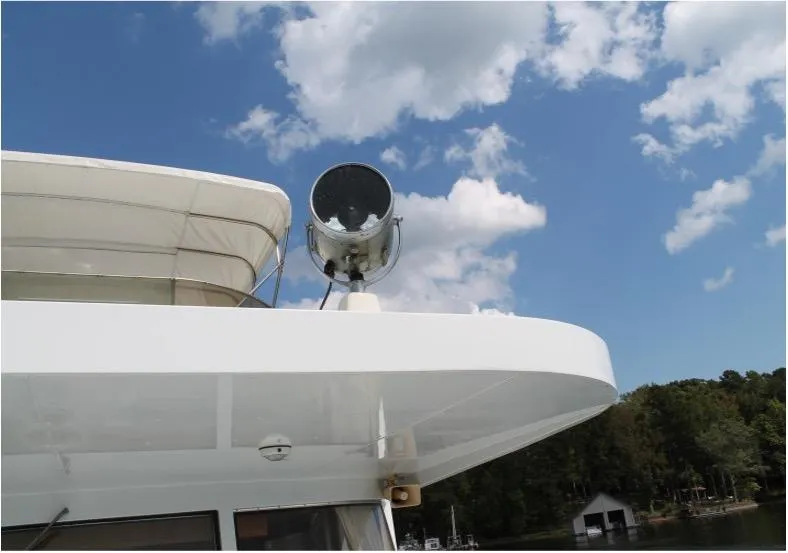Slide: The Image of 1995 Pluckebaum Coastal Cruiser spotlight against blue sky and clouds. - 12