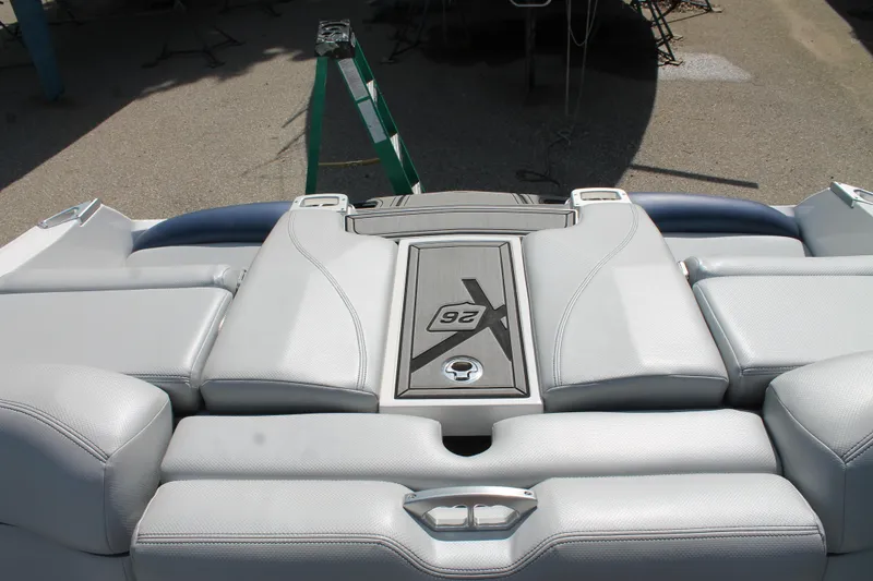 Slide: The Image of 2016 MasterCraft X26 boat rear seating and sun deck. - 17