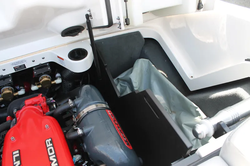 Slide: The Image of 2016 MasterCraft X26 engine compartment with Ilmor engine. - 36