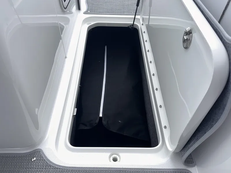 Slide: The Image of 2024 Formula 310 Bowrider I/O storage compartment. - 44