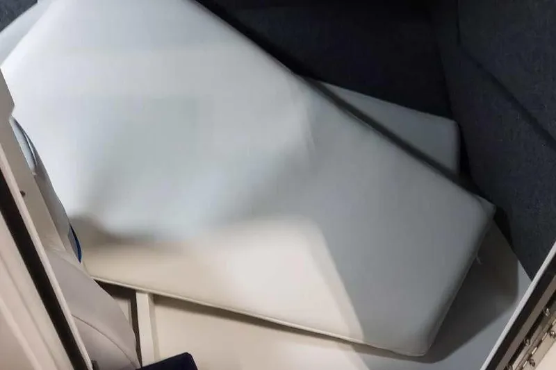 Slide: The Image of Interior view of 2027 Formula 330 Crossover Bowrider I/O with white cushions. - 30