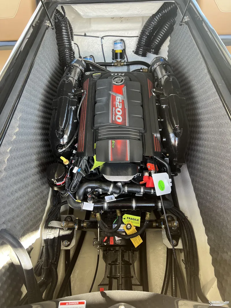 Slide: The Image of 2024 Heyday WT Surf boat engine compartment with 6200 HO motor. - 9