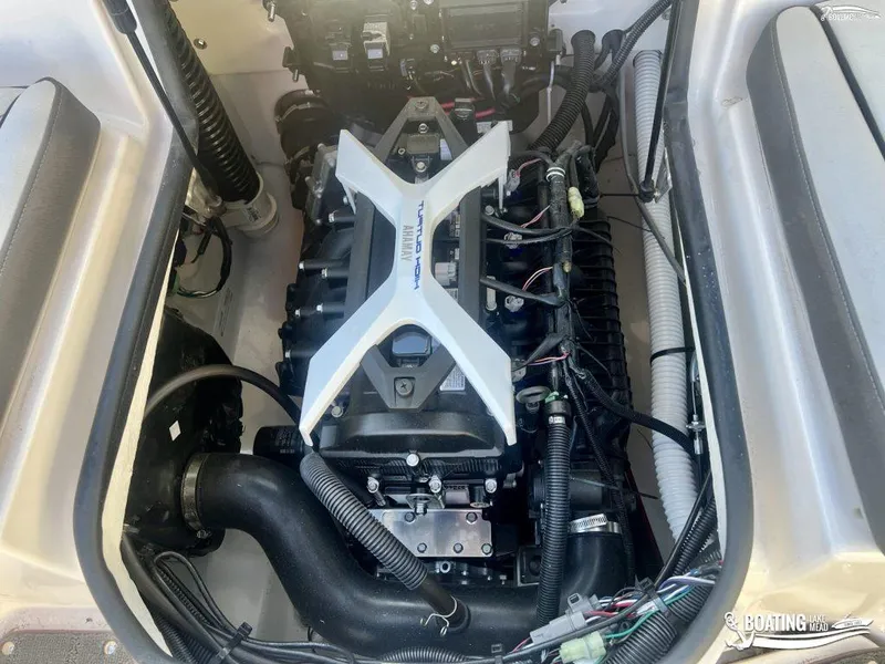 Slide: The Image of 2025 Yamaha AR190 engine compartment showcasing modern design and components. - 7