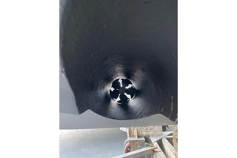 Slide: The Image of Close-up of a 2004 Carver 366 Motor Yacht's bow thruster tunnel. - 32
