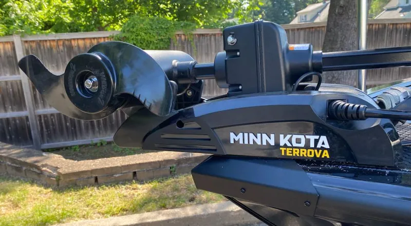 Slide: The Image of Minn Kota Terrova trolling motor on 2024 Ranger VS1782SC Reata boat. - 5