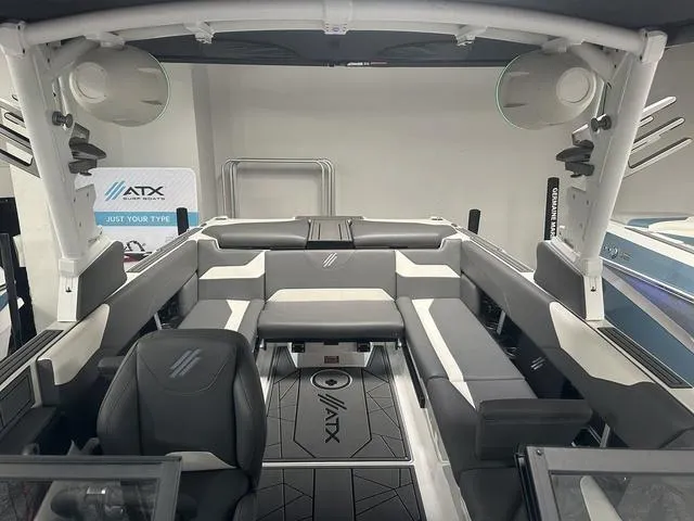 Slide: The Image of 2023 ATX Surf Boats 24 Type-S interior with spacious seating and modern design. - 11