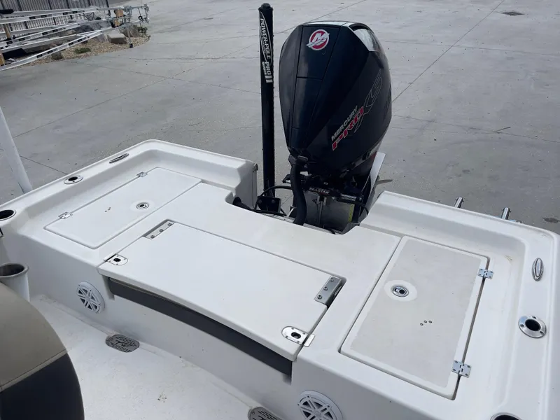 Slide: The Image of 2019 Tidewater 2410 Bay Max boat with outboard motor. - 15