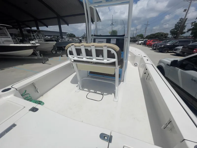 Slide: The Image of 2019 Tidewater 2410 Bay Max boat interior at a dealership. - 24
