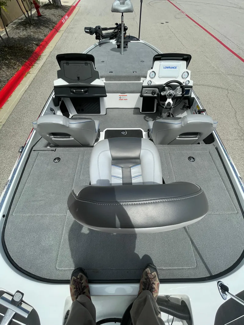 Slide: The Image of 2024 Nitro Z20 Pro fishing boat interior with advanced navigation system. - 1