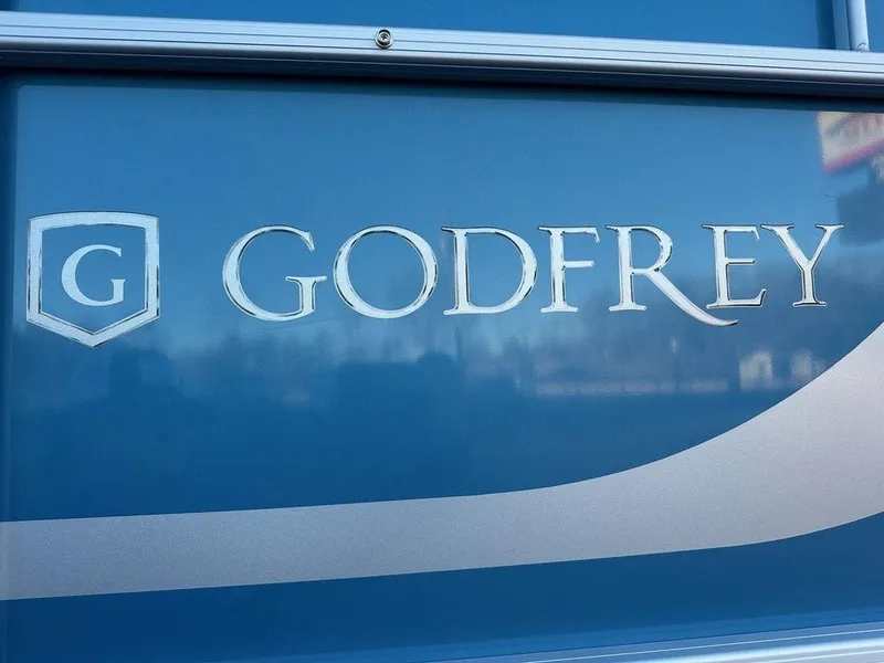 Slide: The Image of 2024 Godfrey Xperience 1886 CX logo on blue background - 5