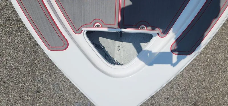 Slide: The Image of 2024 ALK2 Powerboats 17 HS bow with sleek design and red accents. - 11