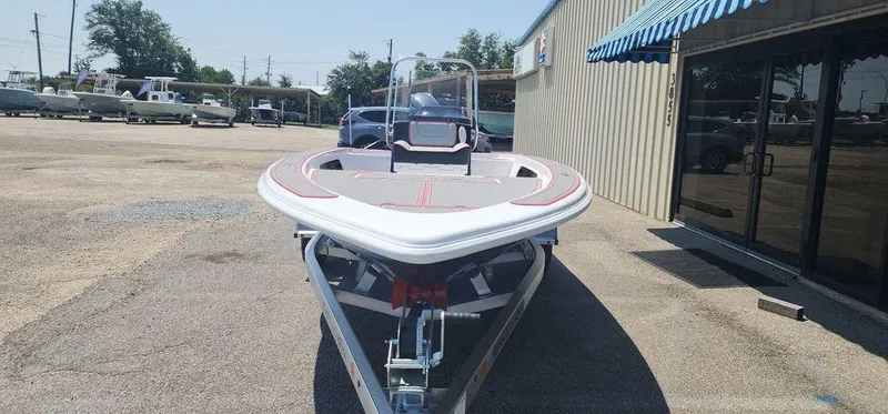 Slide: The Image of 2024 ALK2 Powerboats 17 HS on trailer outside dealership. - 3