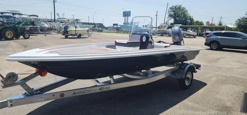 Slide: The Image of 2024 ALK2 Powerboats 17 HS on trailer in a boatyard. - 6