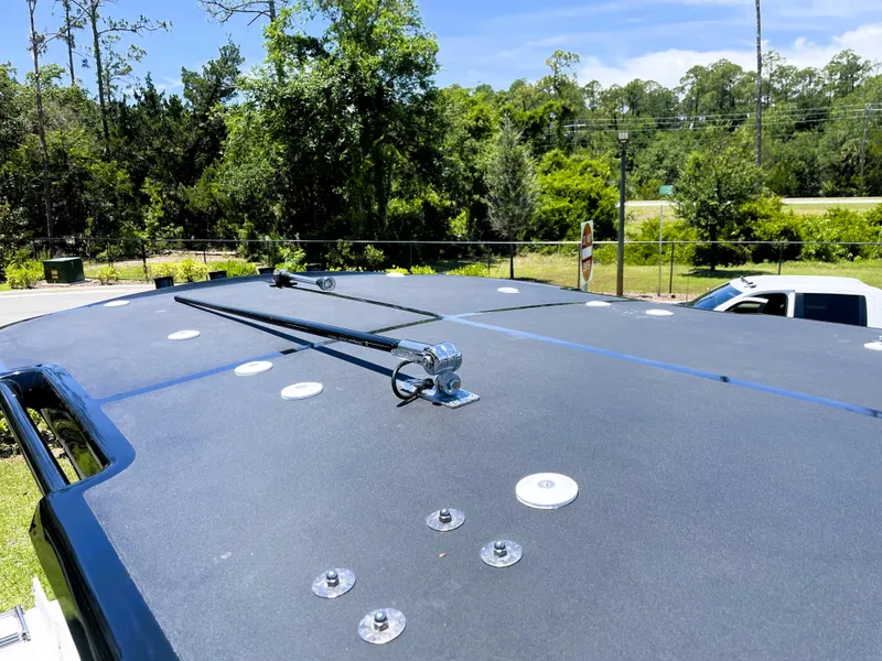 Slide: The Image of 2022 Sea Pro 219 Center Console boat deck with hardware and fittings. - 22