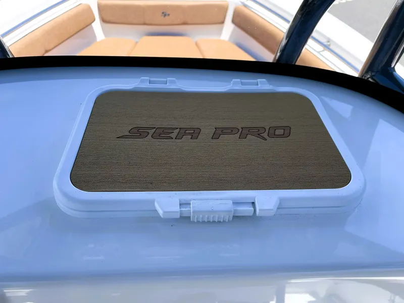 Slide: The Image of 2022 Sea Pro 219 Center Console boat with a storage compartment. - 37