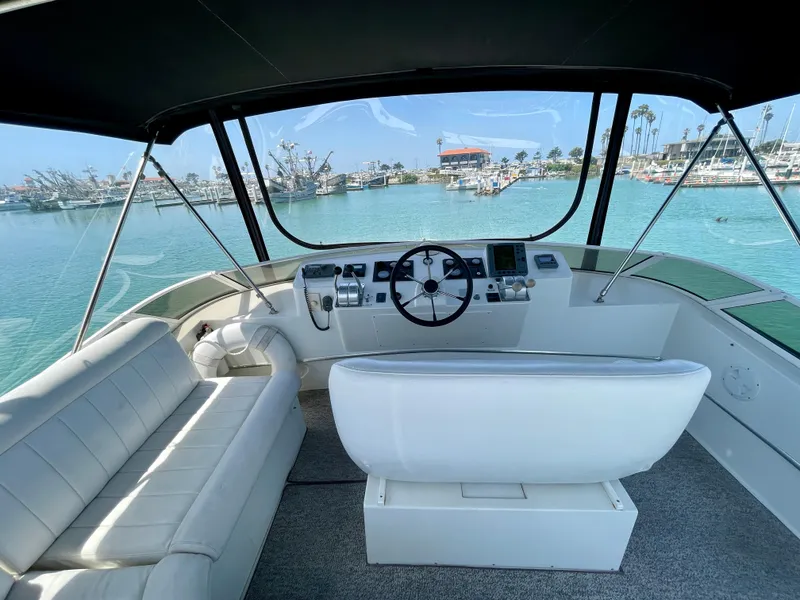 Slide: The Image of 1999 Californian 39 yacht helm with marina view - 45
