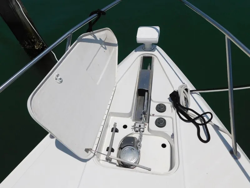 Slide: The Image of 1999 Formula 41 Performance Cruiser anchor locker and windlass system. - 7