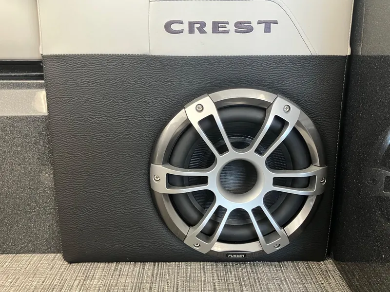 Slide: The Image of 2024 Crest Caribbean 230 SLS RS boat speaker system. - 14