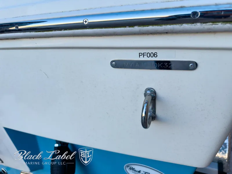 Slide: The Image of 2024 Pathfinder TRS 2200 boat detail with Black Label Marine Group logo. - 5