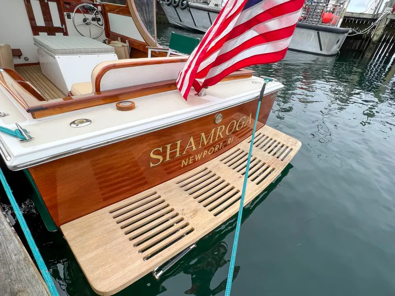 Slide: The Image of Custom 2004 Pemaquid Beach 22 boat named Shamrock docked in Newport, RI. - 33